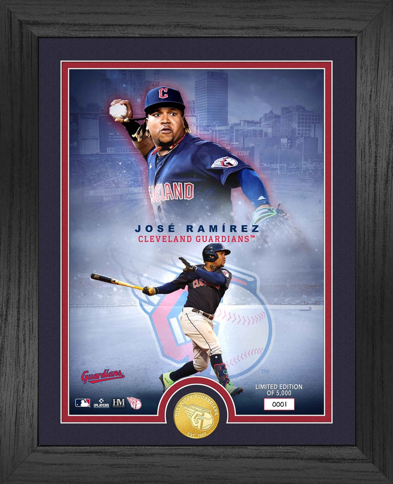 Highland Mint Jose Ramirez Cleveland Guardians Legends Bronze Coin Photo Mint - Limited Edition /5,000
