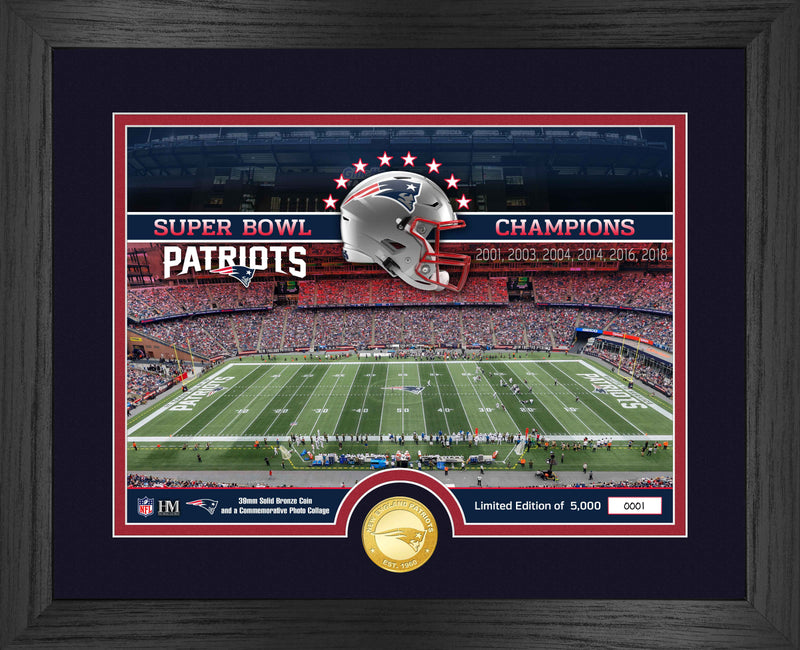 Highland Mint New England Patriots Stadium Bronze Coin Photo Mint - Limited Edition /5,000