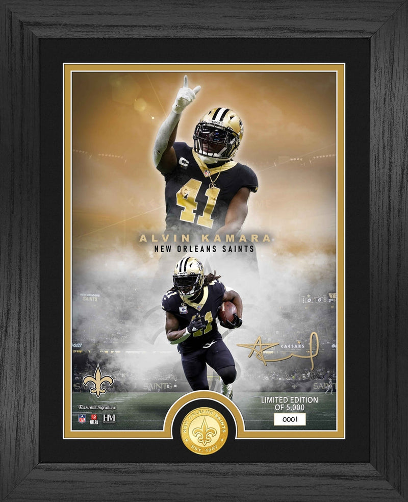 Highland Mint Alvin Kamara NFL Legends Bronze Coin Photo Mint - Limited Edition /5,000