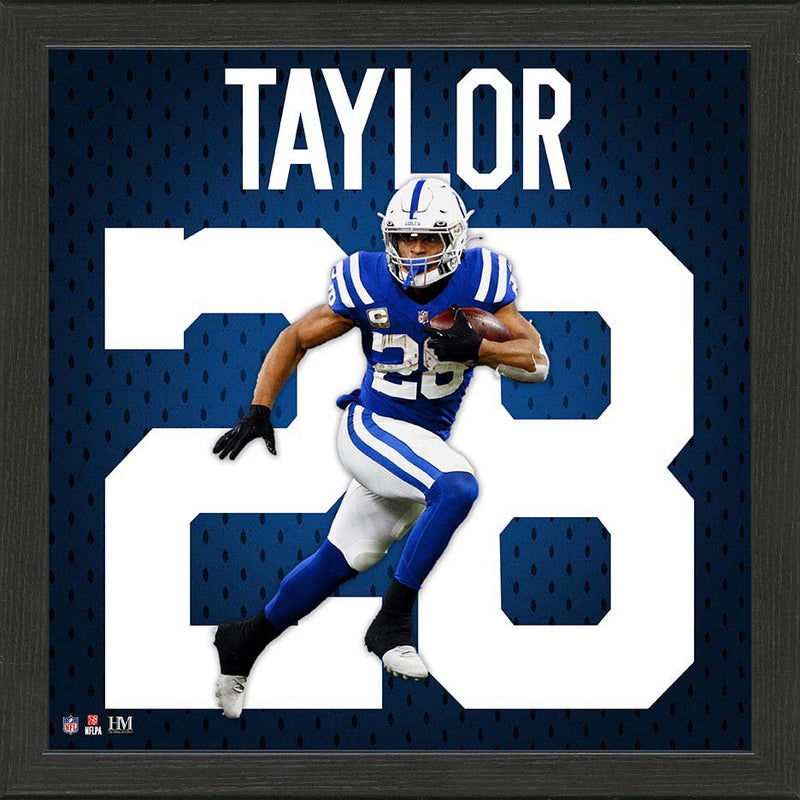 Highland Mint Jonathan Taylor Indianapolis Colts NFL Impact Jersey Frame - 13x13