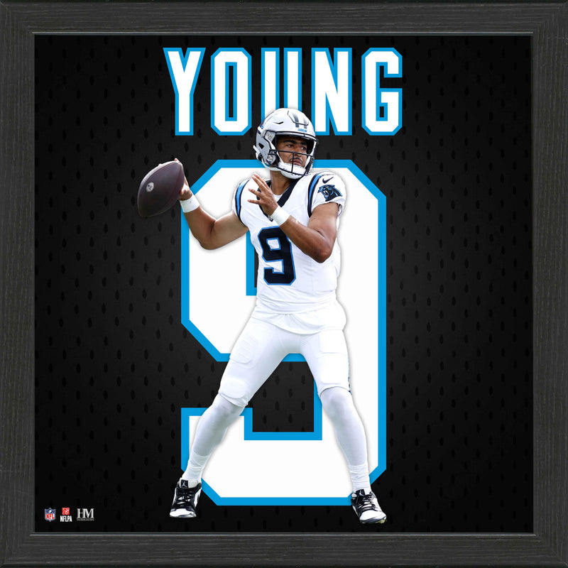 Highland Mint Bryce Young Carolina Panthers NFL Impact Jersey Frame - 13x13
