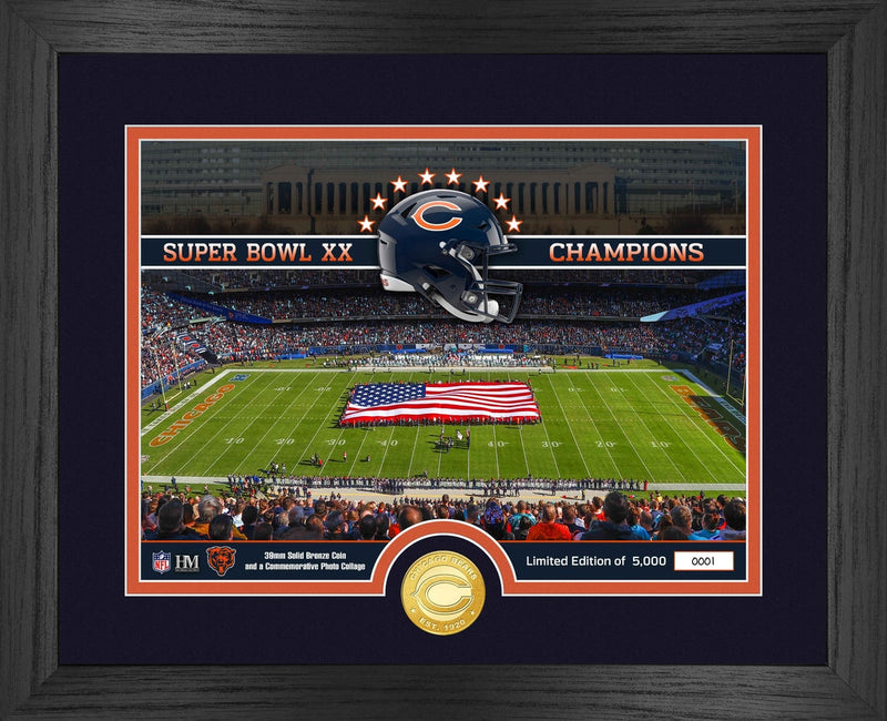 Highland Mint Chicago Bears Stadium Bronze Coin Photo Mint - Limited Edition /5,000