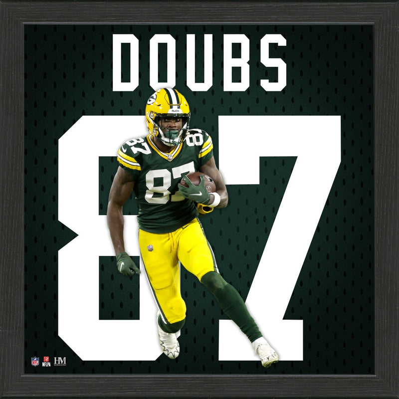 Highland Mint Romeo Doubs Green Bay Packers IMPACT Jersey Frame