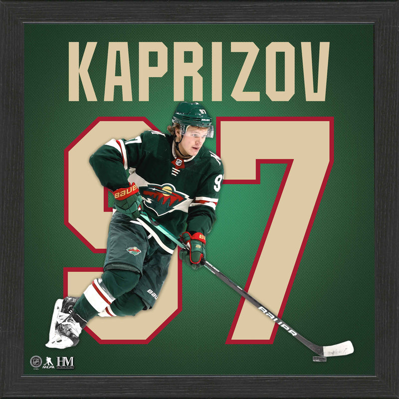 Highland Mint Kirill Kaprizov Minnesota Wild Impact Jersey Frame - 13x13