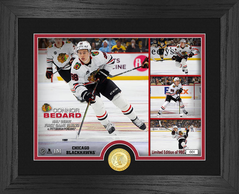 Highland Mint Connor Bedard NHL Debut Bronze Coin Photo Mint - Limited Edition /980