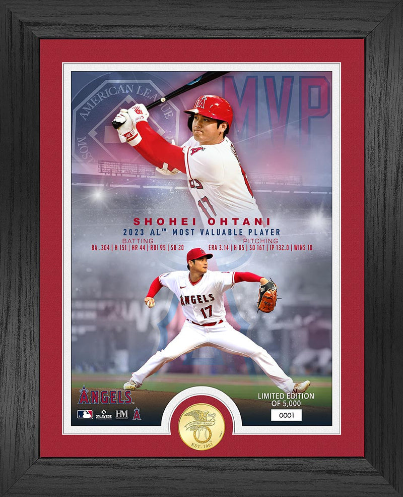 Highland Mint Shohei Ohtani 2023 AL MVP Award Bronze Coin Photo Mint - Limited Edition /5,000