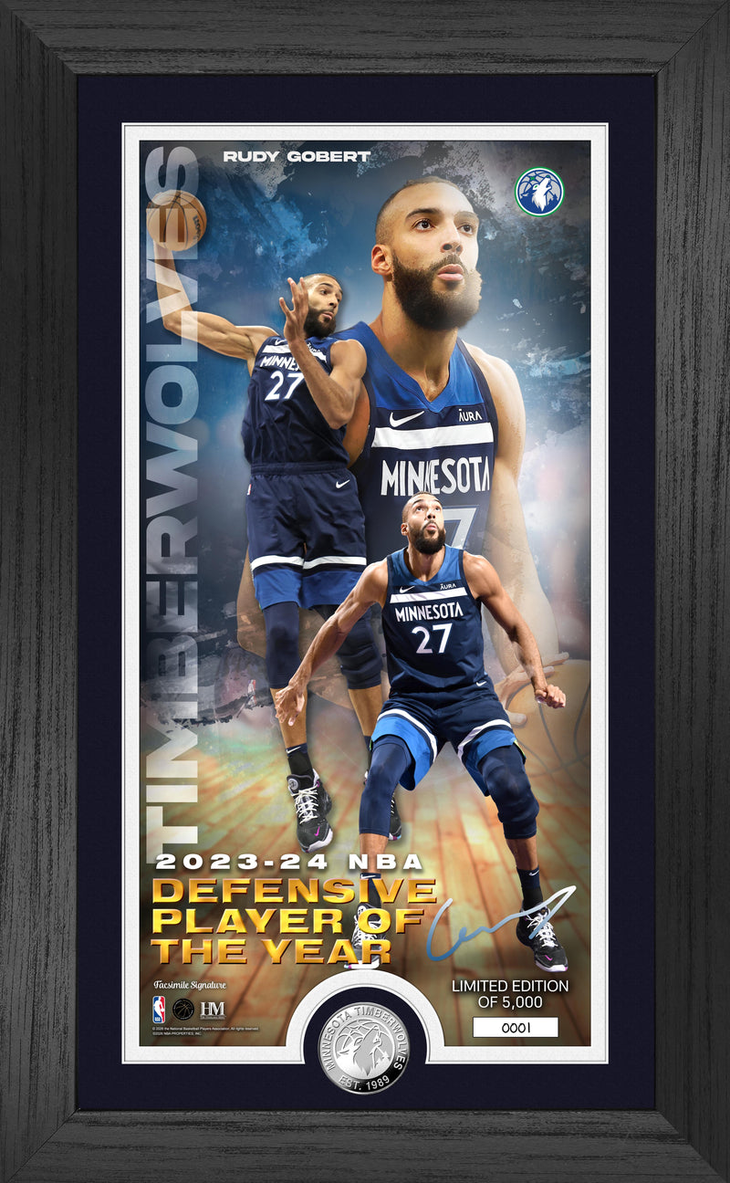 Highland Mint Rudy Gobert 2023-24 NBA Defensive Player of the Year Silver Coin Photo Mint - Limited Edition /5,000