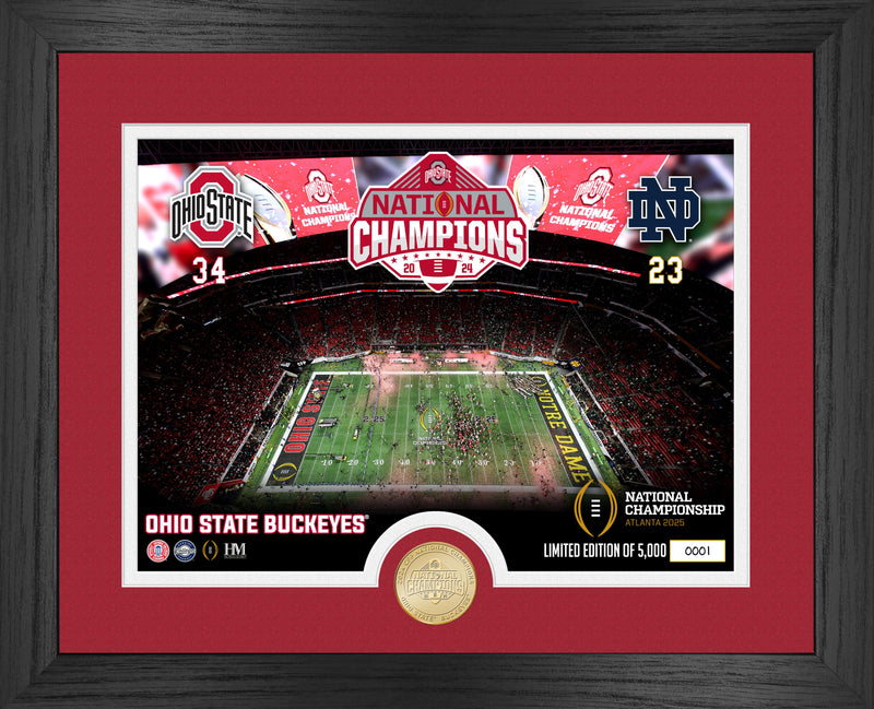 Highland Mint Ohio State Buckeyes 2024-25 CFP National Champions Bronze Coin Photo Mint - Limited Edition /5,000