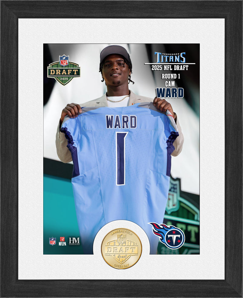 Highland Mint Cam Ward Tennessee Titans 2025 NFL Draft Bronze Coin Photo Mint
