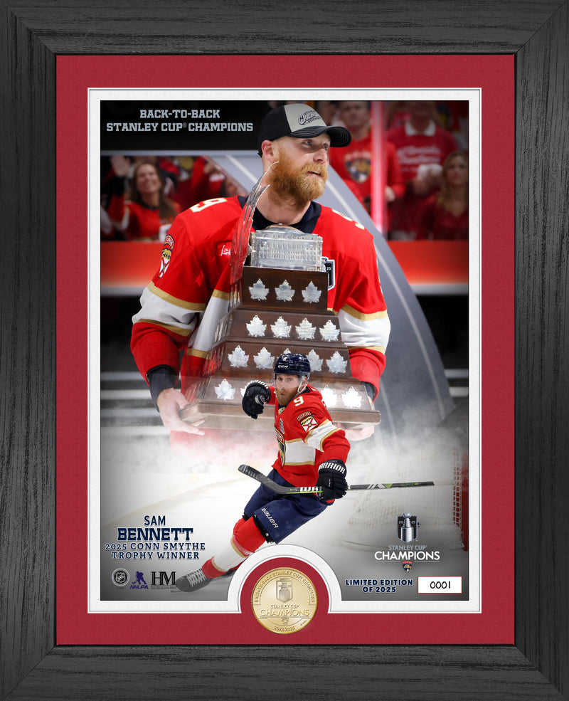Highland Mint Florida Panthers Sam Bennett Conn Smythe Trophy Winner Bronze Coin Photo Mint - Limited Edition /2,025
