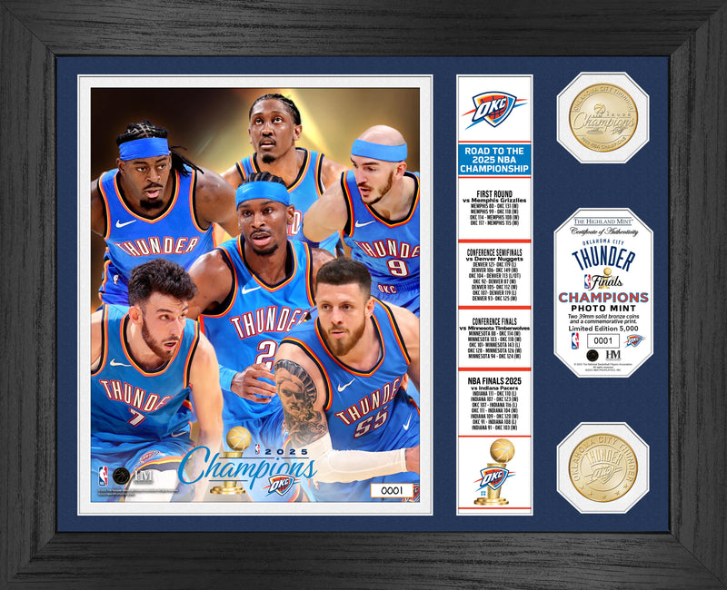 Highland Mint Oklahoma City Thunder 2025 NBA Champions Bronze Coin Photo Mint - Limited Edition /5,000