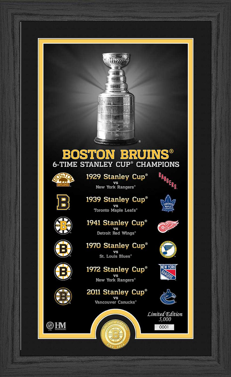 Highland Mint Boston Bruins Legacy Supreme Bronze Coin Panoramic Photo Mint - Limited Edition /5,000