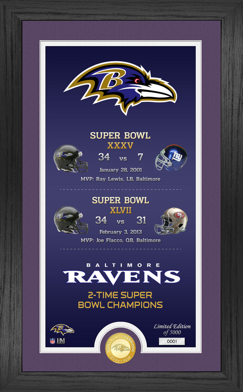 Highland Mint Baltimore Ravens Legacy Bronze Coin Photo Mint - Limited Edition /5,000
