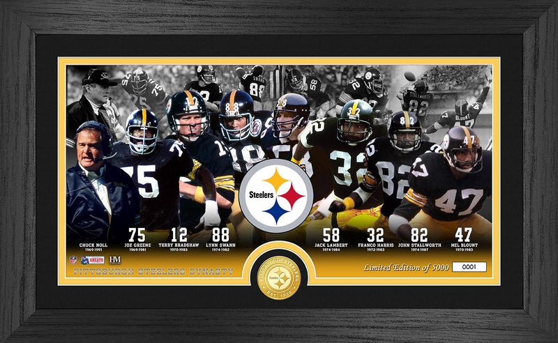 Highland Mint Pittsburgh Steelers Dynasty Panoramic Bronze Coin Photo Mint - Limited Edition /5,000