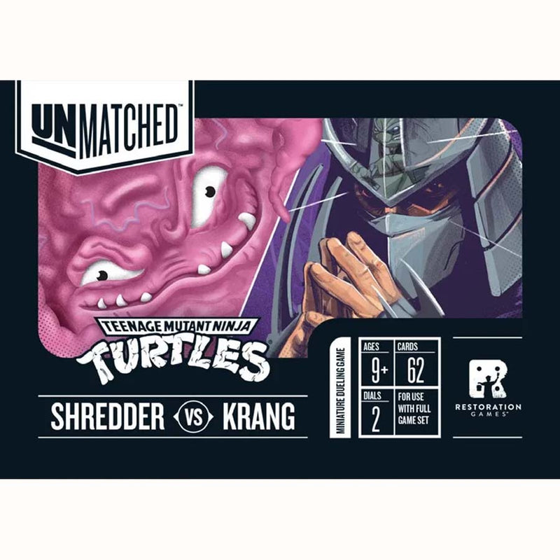 Restoration Games Unmatched Adventures TMNT Shredder and Krang Hero Deck Expansion