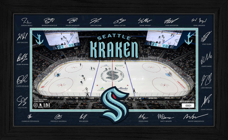 Highland Mint Seattle Kraken 2026-27 Signature Rink Frame - Limited Edition /5,000