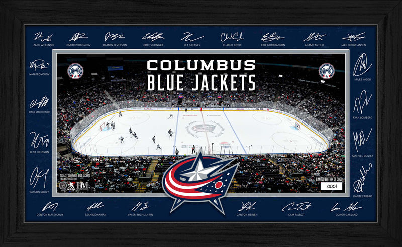 Highland Mint Columbus Blue Jackets 2026-27 Signature Rink Framed Print - Limited Edition /5,000