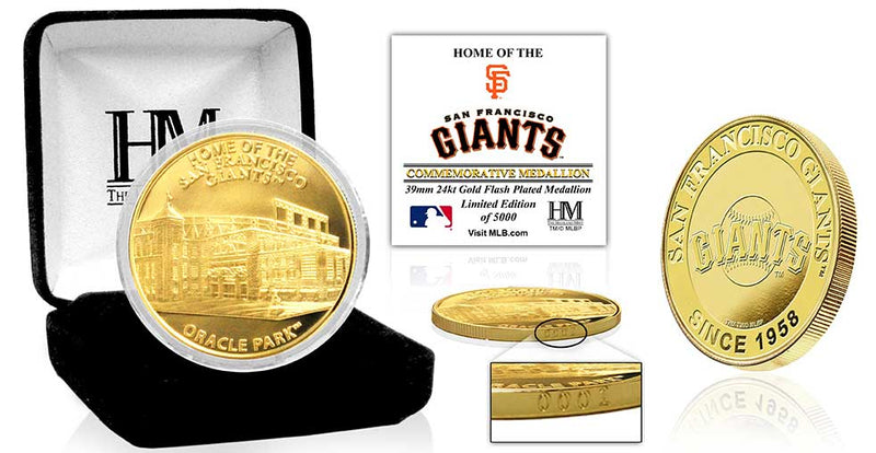 Highland Mint San Francisco Giants Oracle Park Stadium Gold Coin - Limited Edition /5,000