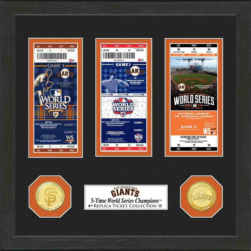 Highland Mint San Francisco Giants World Series Ticket Collection - Bronze Coin Frame