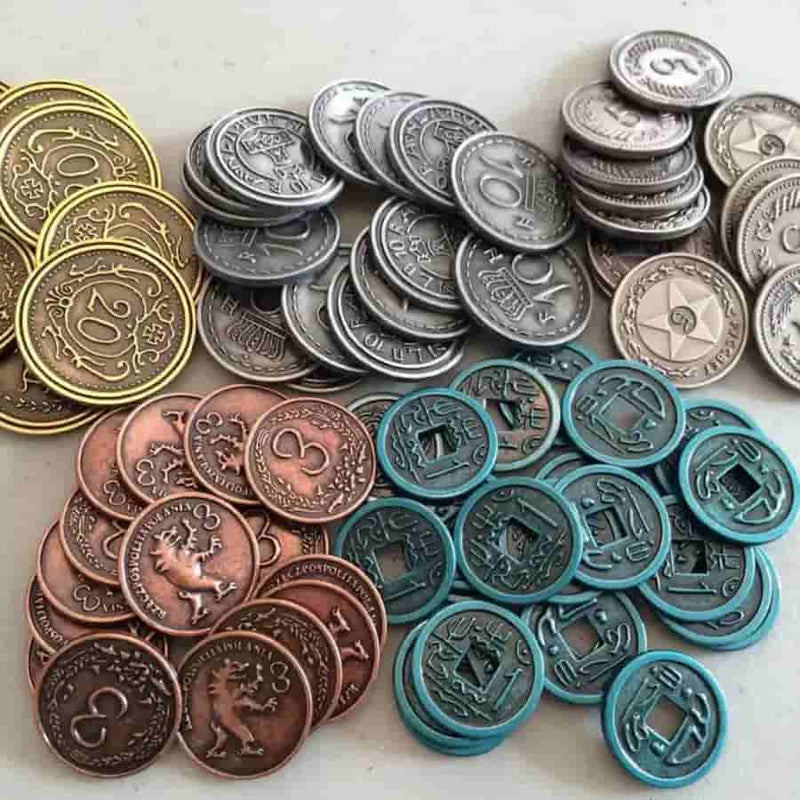 Stonemaier Games Scythe & Expeditions Metal Coins (80 Pieces)