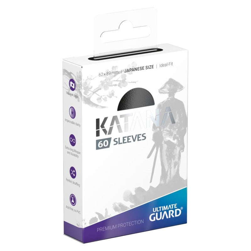 Ultimate Guard Katana Japanese Size Sleeves (60 Count) - Black