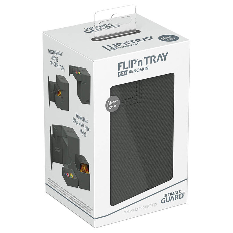 Ultimate Guard Flip'n'Tray 80+ Deck Case - Monocolor Grey