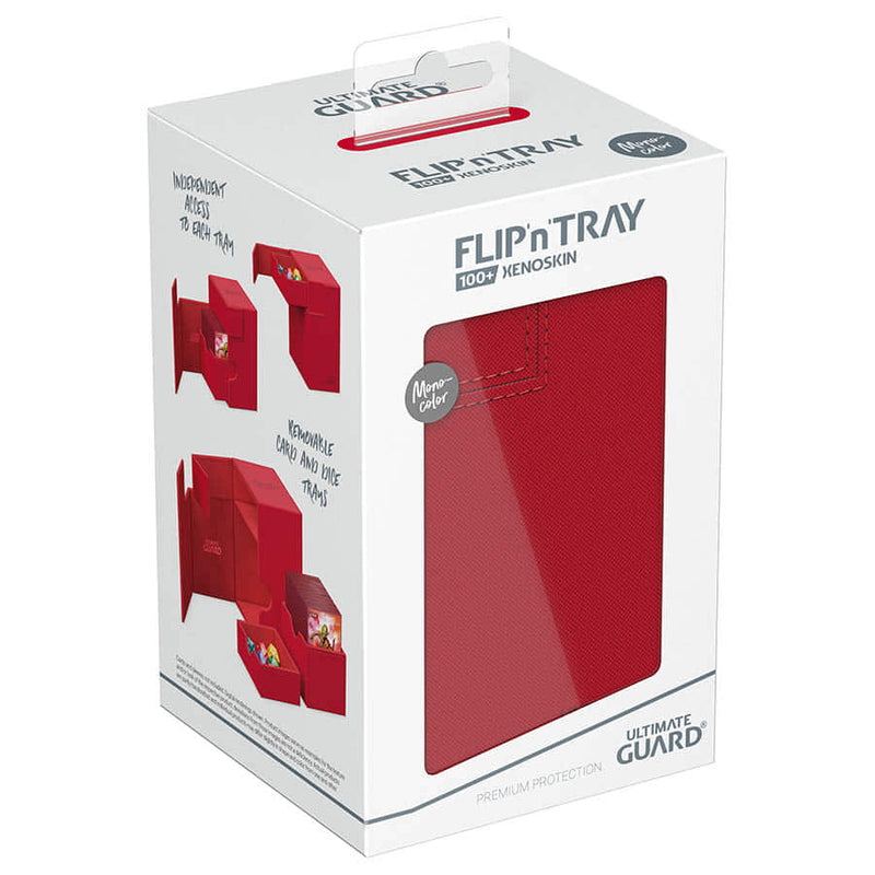 Ultimate Guard Flip'n'Tray 100+ XenoSkin Deck Box - Monocolor Red