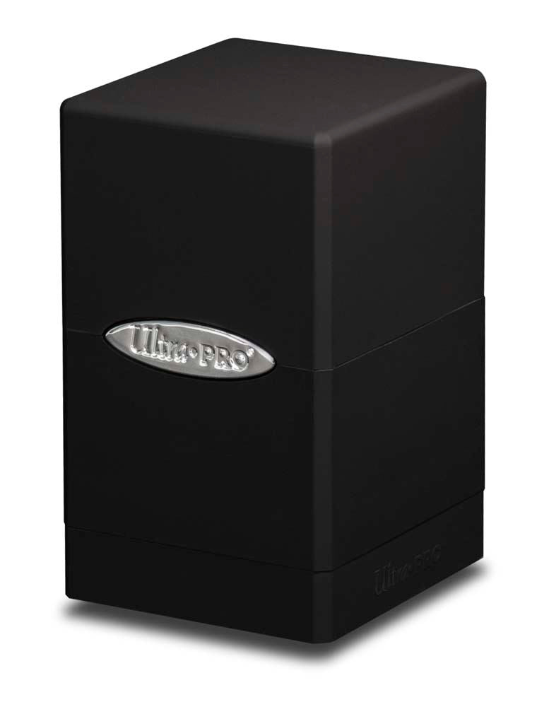 Ultra PRO Satin Tower Deck Box Black Version 2