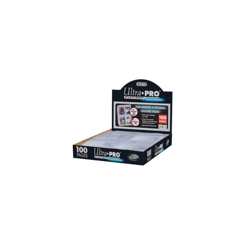 Ultra Pro Platinum 4-Pocket Secure Pages for Toploaders (100 Count)