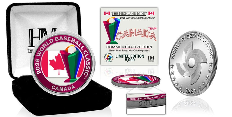 Highland Mint Canada World Baseball Classic 2026 Silver Plated Coin - Limited Edition /5,000