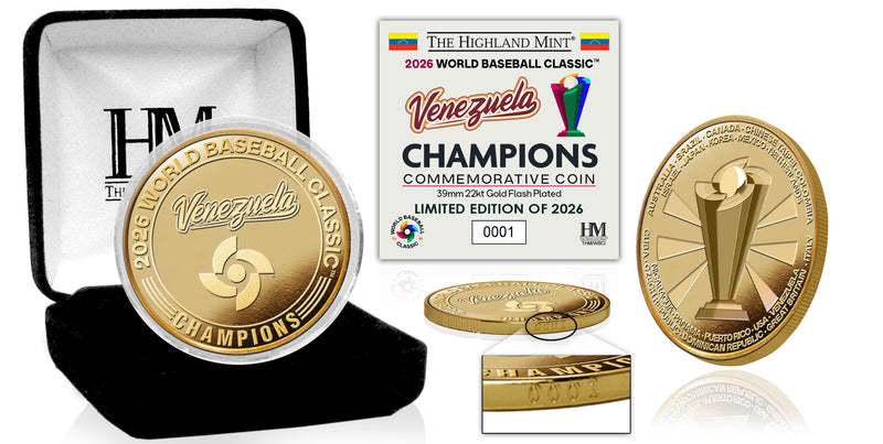 Highland Mint Venezuela 2026 World Baseball Classic Champions Gold Coin - Limited Edition /2026