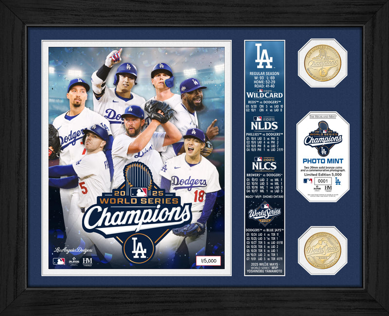 Highland Mint Los Angeles Dodgers 2025 World Series Champions Team Force Photo Mint - Limited Edition /5,000