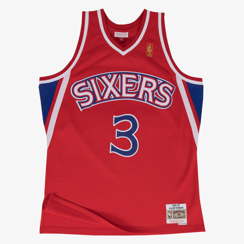 Mitchell & Ness Allen Iverson Philadelphia 76ers 1996-97 Red Swingman Player Jersey