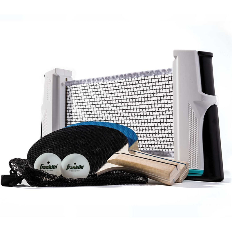 Franklin Sports Anywhere Table Tennis Set with Net, Paddles and Ball