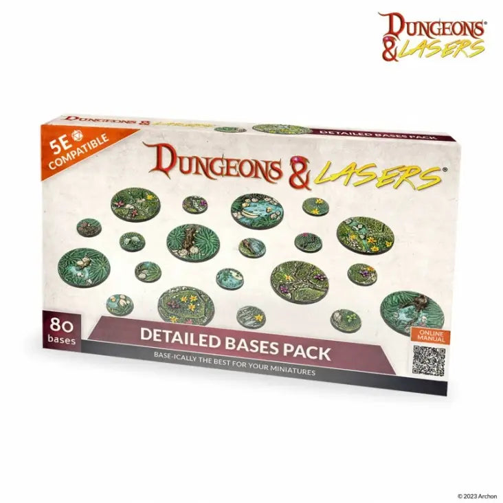 Archon Studio Dungeons & Lasers Detailed Bases Pack (80 Bases)