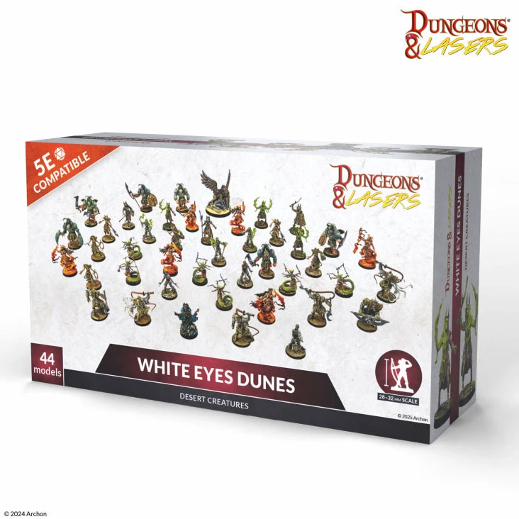 Dungeons & Lasers White Eyes Dunes Desert Creatures - 44 Miniatures