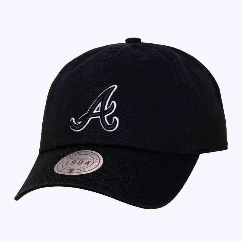 Mitchell & Ness Atlanta Braves Black & White 1904 Dad Adjustable Hat