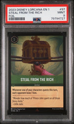 2023 Disney Lorcana the First Chapter Foil Steal From the Rich R #97 PSA 9
