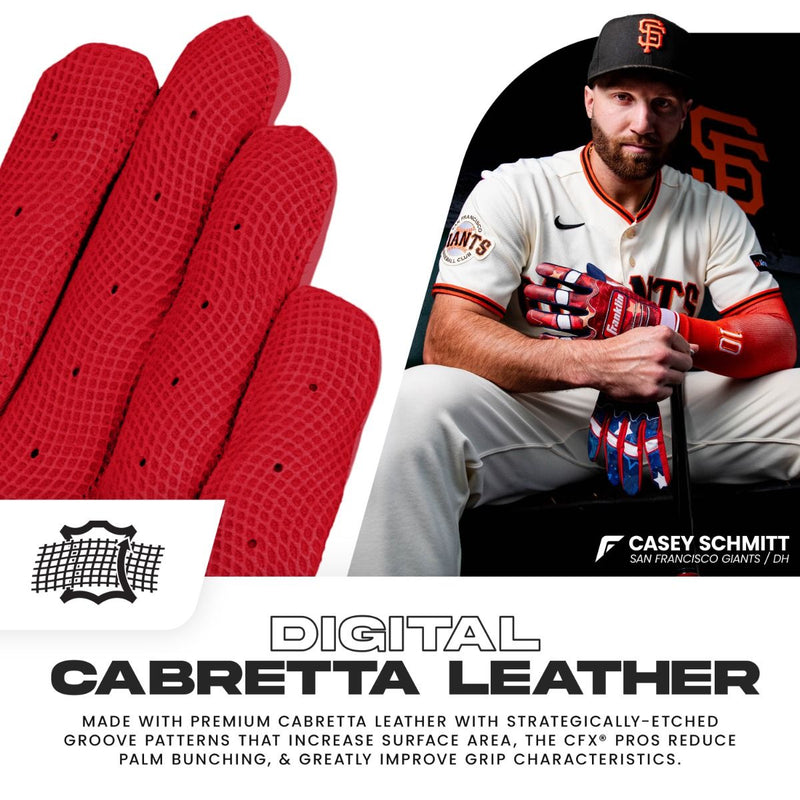Franklin Sports MLB CFX Pro USA 250 Jewel Event Batting Gloves