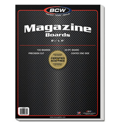 BCW Magazine Backing Boards (100 Count) - 24pt Acid-Free