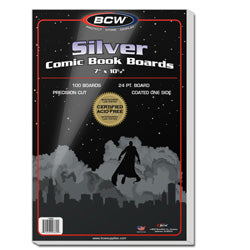 BCW Silver Age Comic Backing Boards (100 Count) - 7 x 10.5 Inches