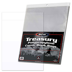 BCW Treasury Comic Bags (100 Count) - Acid-Free Polypropylene