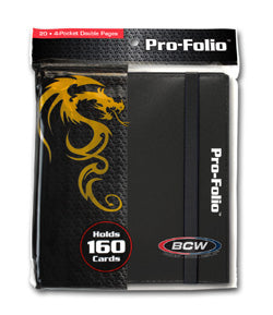 BCW Pro-Folio 4-Pocket Album - Black (160+ Cards)