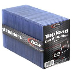 BCW Supplies Topload Holder (100 Count) - Standard Card 3x4