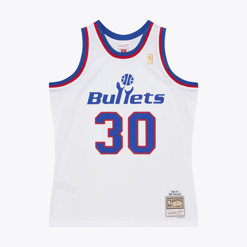 Mitchell & Ness Ben Wallace Washington Bullets 1996-97 White Swingman Jersey