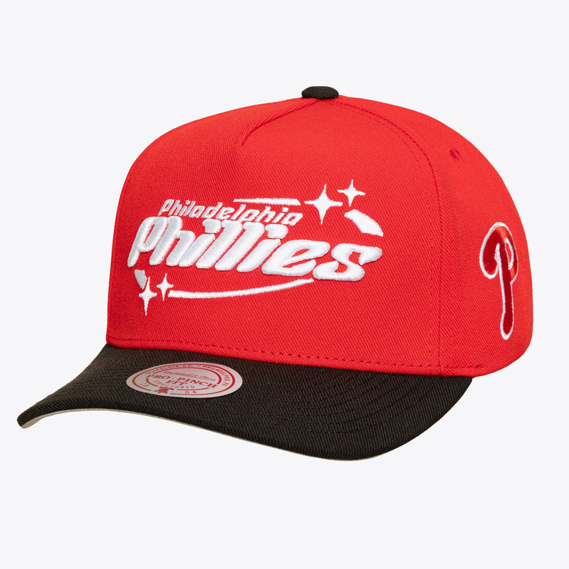 Mitchell & Ness Philadelphia Phillies Red/Black 404 Club Starz Pro Pinch Snapback Hat
