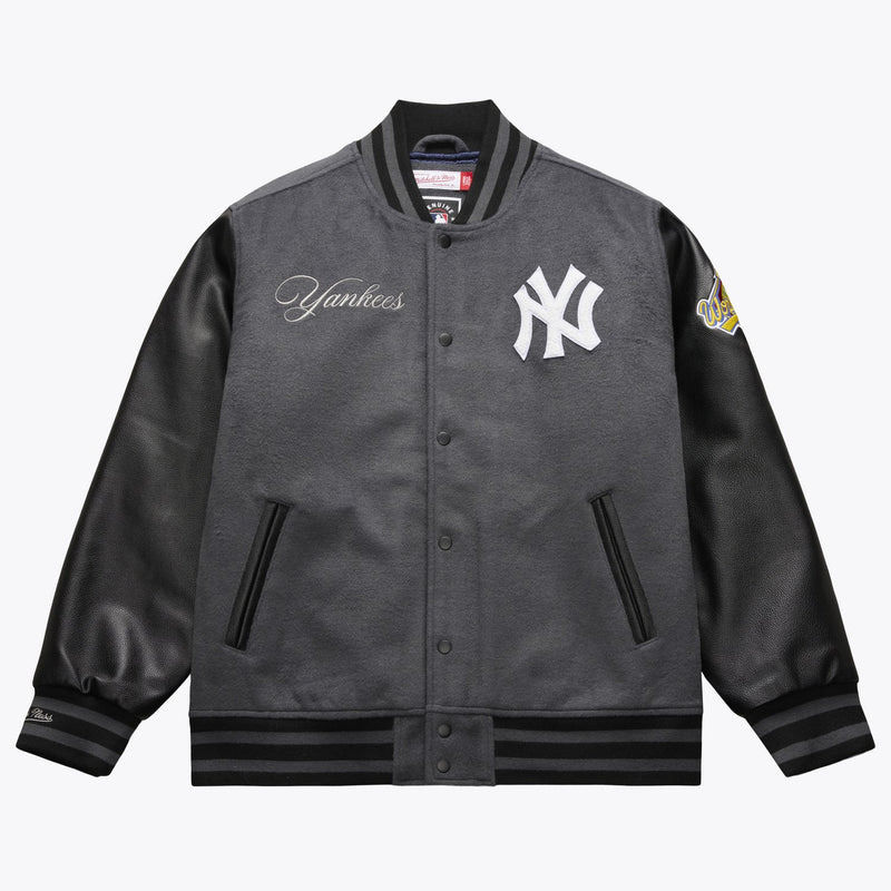 Mitchell & Ness New York Yankees Gray/Black Legacy Made Varsity Full-Snap Jacket