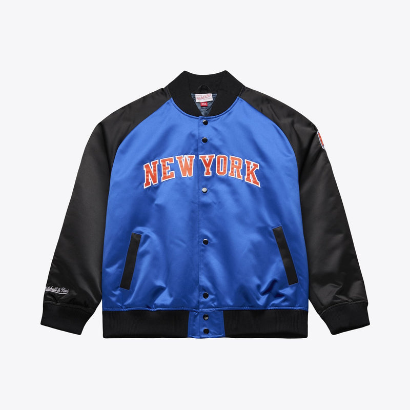 Mitchell & Ness Carmelo Anthony New York Knicks Blue/Black Player Lightweight Satin Full-Snap Jacket