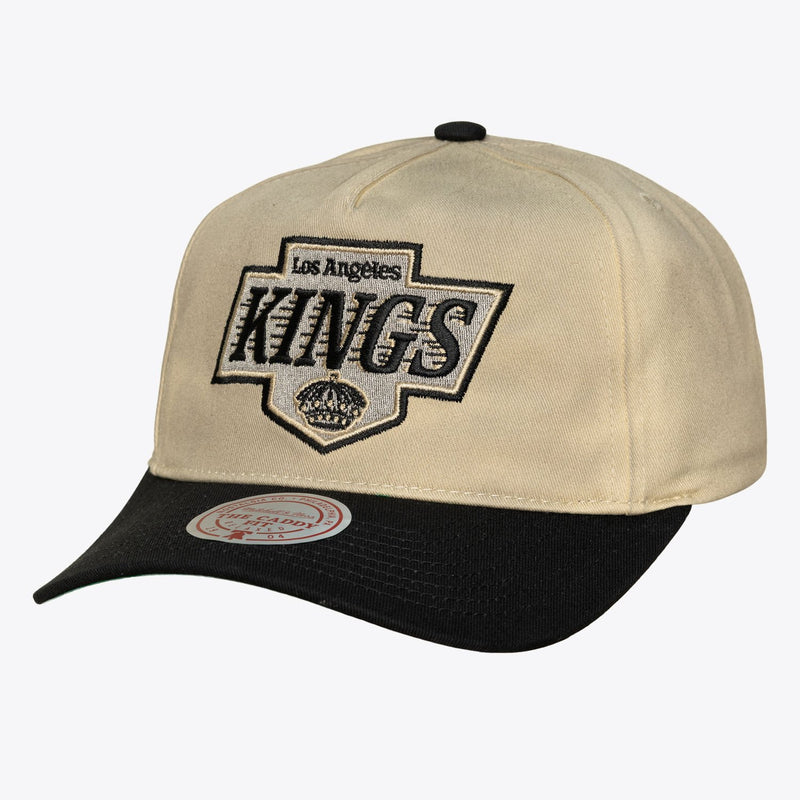 Mitchell & Ness Los Angeles Kings Cream/Black Retro Roots Deadstock Caddy Snapback Hat