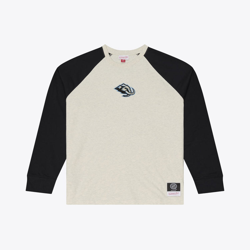Mitchell & Ness Utah Mammoth Cream/Black Retro Roots Premium Long Sleeve T-Shirt